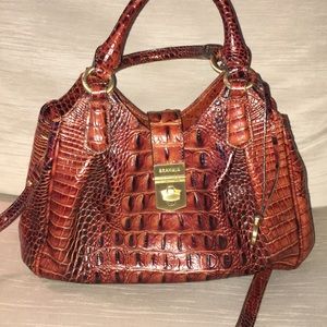Brahmin croc embossed leather purse